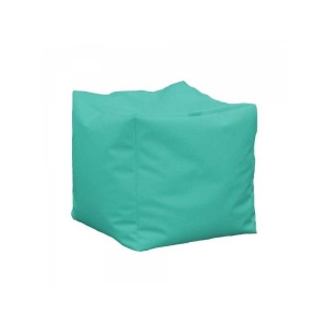 Taburet Cub, Material Piele ecologica - Turcoaz - Img 2