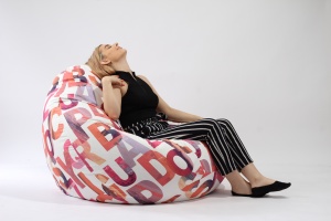 Fotoliu Nirvana Gigant, Material Textil - Scarlet Letters - Img 5