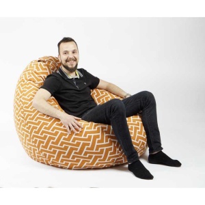 Fotoliu Nirvana Gigant, Material Textil - Zippity Orange - Img 3