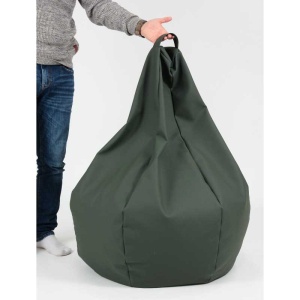 Fotoliu Nirvana Hobbit Pufrelax, Material Piele ecologica - Dark Green - Img 5
