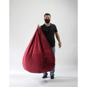 Fotoliu Nirvana Hobbit Pufrelax, Material Textil - Sour Cherry - Img 3