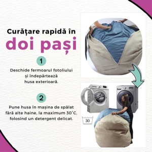 Fotoliu Player, Material impermeabil - Alb - Img 10
