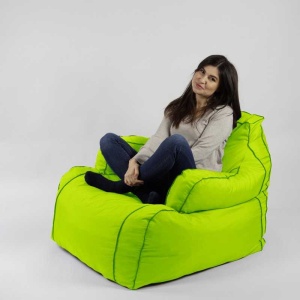Fotoliu Player Mini Pufrelax, Material Impermeabil - Verde neon - Img 6