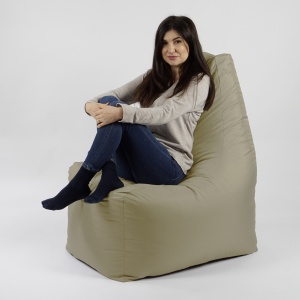 Fotoliu puf, Sunlounger EVO XL, umplutura de burete Memory Mix, material impermeabil, Bej - Img 6