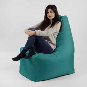 Fotoliu puf, Sunlounger EVO XL, umplutura de burete Memory Mix, material impermeabil - Turcoaz - Img 4