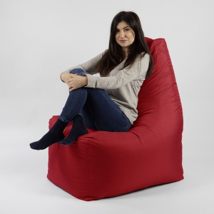 Fotoliu puf, Sunlounger EVO XL, umplutura de burete Memory Mix, material impermeabil, Rosu - Img 4