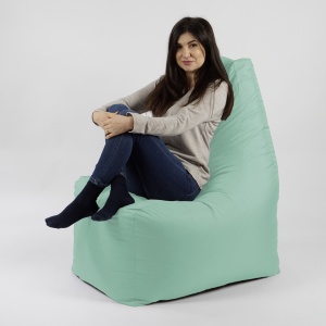Fotoliu puf, Sunlounger EVO XL, umplutura de burete Memory Mix, material impermeabil, Verde menta - Img 4