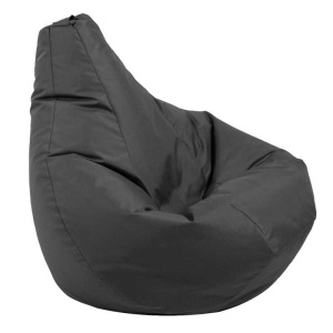 Kids' bean bag chair, Nirvana Light Pufrelax, Waterproof material - Dark Grey