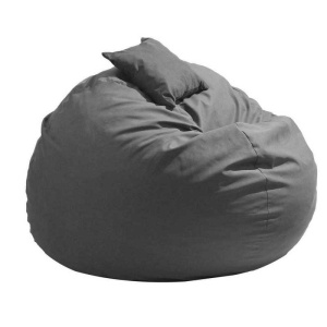 Set Fotoliu King Size cu Otoman (suport picioare) si Perna, Material Textil - Grey - Img 3