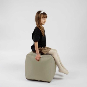 Taburet Cub, Material impermeabil - Bej - Img 4