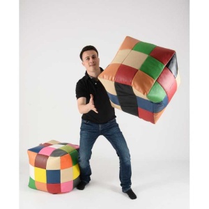 Taburet Cub XL, Material Impermeabil - Green Neon - Img 5