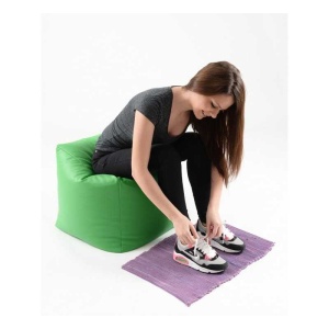 Taburet Cub XL, Material Piele ecologica - Turcoaz - Img 2