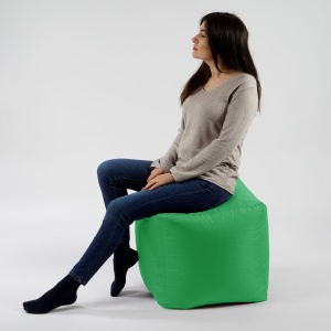 Taburet Cub XL Pufrelax, material impermeabil, Green Apple - Img 3