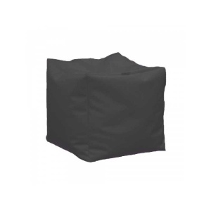 Cube Stool, Faux leather - Dark Grey