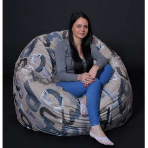 Fotoliu King Size, Material Textil - Army Scrabble - Img 2