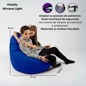Fotoliu Nirvana Light, Material Textil - Ciel - Img 7