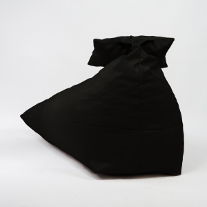 Fotoliu puf, Pufrelax Kudos, perna inclusa, material impermeabil - Negru - Img 2