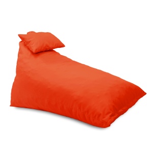 Fotoliu puf, Pufrelax Kudos, perna inclusa, Material Impermeabil - Portocaliu neon