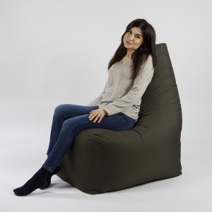 Fotoliu puf, Sunlounger EVO XL, umplutura de burete Memory Mix, material impermeabil, Cappuccino - Img 5