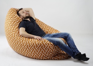 Fotoliu tip Perna Magic Pillow XXL, Material Textil - Zippity Orange - Img 5