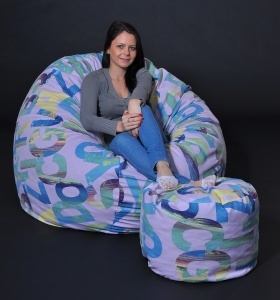 Set Fotoliu King Size cu Otoman (suport picioare), Material Textil - Serenity - Img 2
