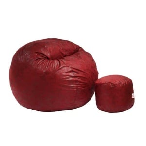 Set Fotoliu King Size cu Otoman (suport picioare), Material Textil - Cranberry - Img 1
