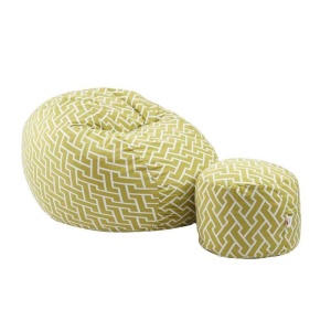 Set Fotoliu Matusalem cu Otoman (suport picioare), Material Textil - Zippity Green - Img 1