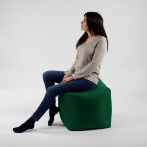 Taburet Cub XL, Material impermeabil - Verde - Img 3