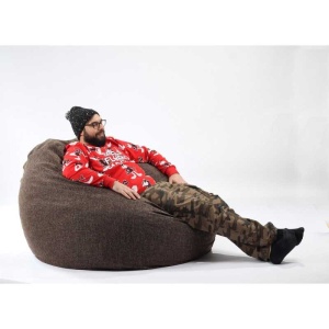 Fotoliu King Size XL, Material Textil - Mocha Latte - Img 2