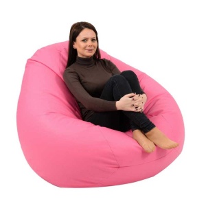 Fotoliu Nirvana Gigant, Material Piele ecologica - Roz - Img 2