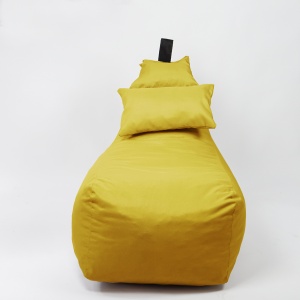 Fotoliu puf, Pufrelax Miraggio, perna inclusa, material impermeabil - Galben - Img 2