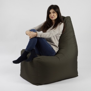 Fotoliu puf, Sunlounger EVO XL, umplutura de burete Memory Mix, material impermeabil, Cappuccino - Img 6