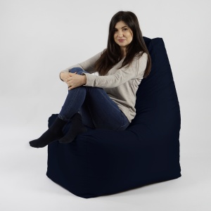 Fotoliu puf, Sunlounger EVO XL, umplutura de burete Memory Mix, material impermeabil, Bleumarin - Img 6