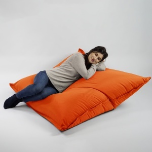 Fotoliu tip Perna Magic Pillow, Material Impermeabil - Neon Orange - Img 5