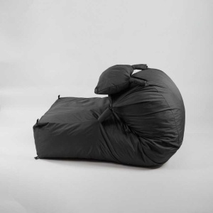 Fotoliu Yoga XL si Perna, Material Impermeabil - Gri inchis - Img 2