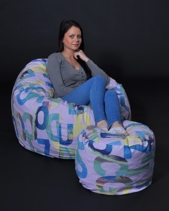 Set Fotoliu Matusalem cu Otoman (suport picioare), Material Textil - Serenity - Img 2