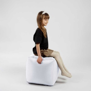 Taburet Cub, Material Impermeabil - Alb - Img 4