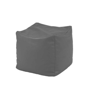 Taburet Cub, Material Piele ecologica - Dark Grey - Img 2