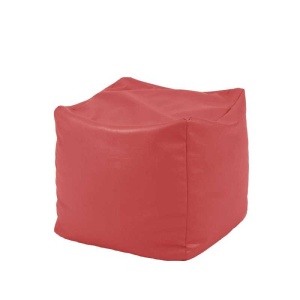 Cube XL Stool, Faux leather - Red