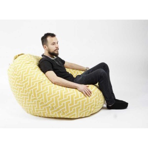 Fotoliu Nirvana Gigant, Material Textil - Zippity Yellow - Img 5