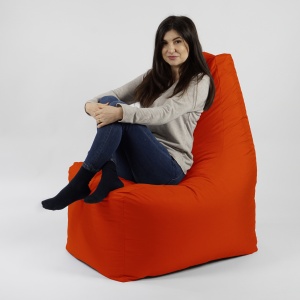 Fotoliu puf, Sunlounger EVO XL, umplutura de burete Memory Mix, material impermeabil, Portocaliu neon - Img 5