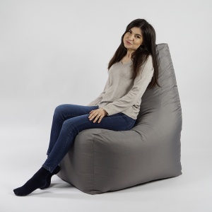 Fotoliu puf, Sunlounger EVO XL, umplutura de burete Memory Mix, Material Impermeabil - Gri - Img 5