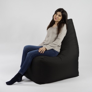 Fotoliu puf, Sunlounger EVO XL, umplutura de burete Memory Mix, Material Impermeabil - Negru - Img 5
