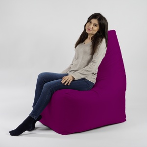 Fotoliu puf, Sunlounger EVO XL, umplutura de burete Memory Mix, material impermeabil, Magenta - Img 3