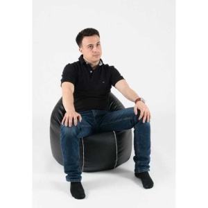 Fotoliu Relaxo, Material Impermeabil - Negru - Img 2