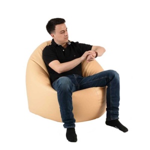 Fotoliu Relaxo XL, Material Piele ecologica - Nude - Img 2