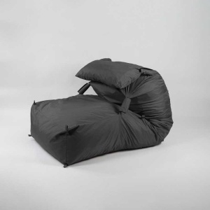 Fotoliu Yoga XL si Perna, Material Impermeabil - Gri inchis - Img 3