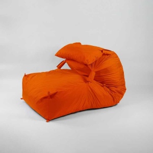 Fotoliu Yoga XL si Perna, Material Impermeabil - Neon Orange - Img 3