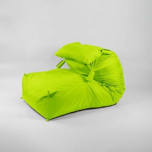 Fotoliu Yoga XL si Perna, Material Impermeabil - Verde neon - Img 3
