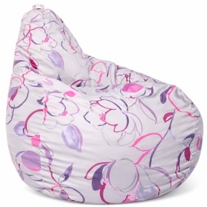 Kids' bean bag chair, Nirvana Light, Textile material - Flower Buds